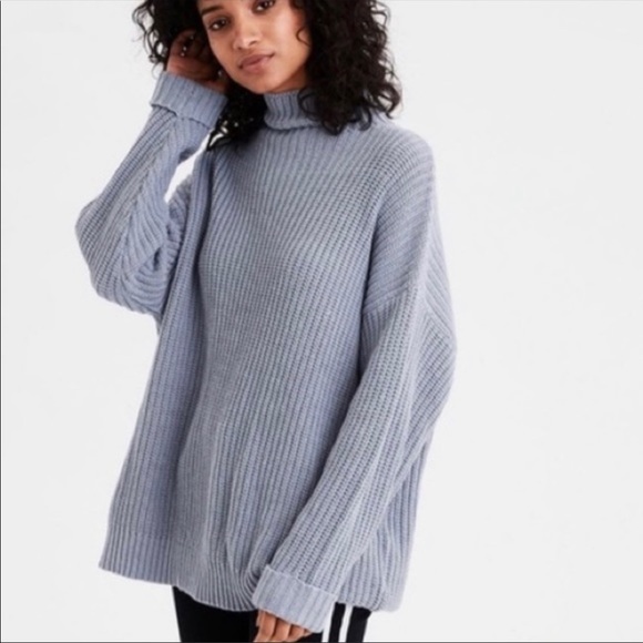 American Eagle Outfitters Sweaters - American Eagle Dusty Blue Oversized Sweater